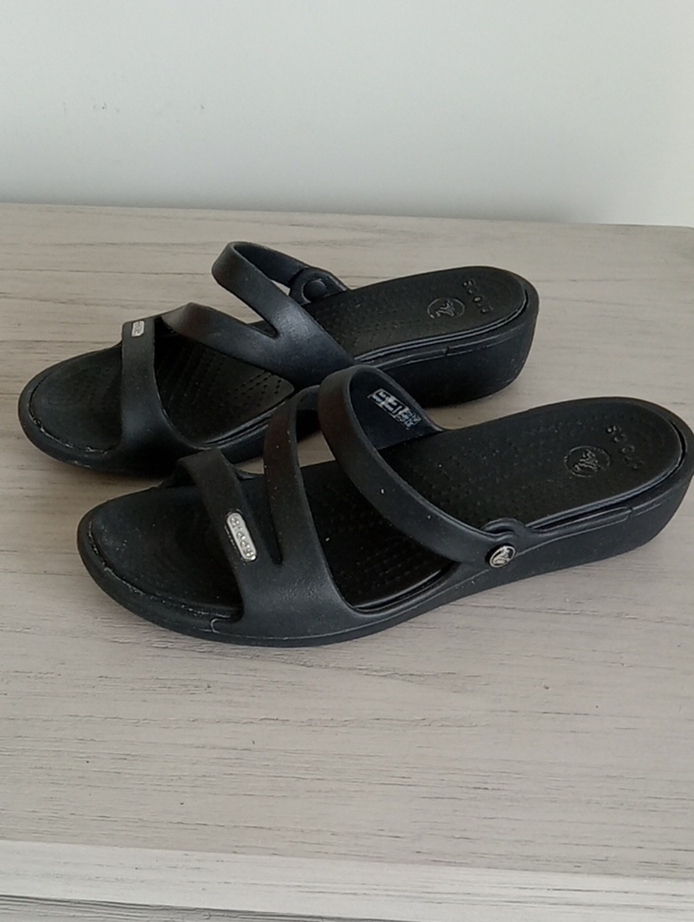 Crocs, black, size 7